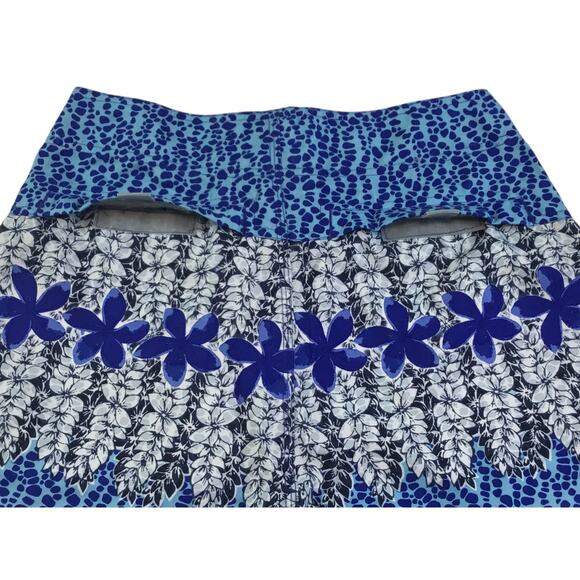 Roundtree & Yorke Board Surf Shorts New Size 28 Blue/Gray Tropical NWT - Picture 3 of 6